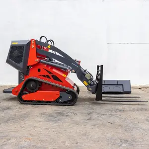 Fabriqué en Chine Système d'exploitation fermé Crawler Mini Skid Steer Loader HTS450 Skid steer avec balayeuse