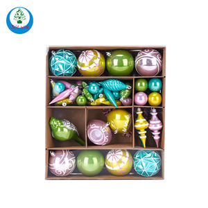 Juego de bolas de Navidad de plástico para decoración de árboles al aire libre para el hogar mixto colorido de varias formas - Product Image 5