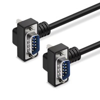 Cable Serial RS232 DB9 Macho/Hembra Personalizado, Conductor de Cobre Puro, Certificado CE FCC ROHS, Conectores Rectos/en Ángulo para