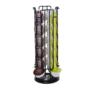 Usine de haute qualité café Capsule support de stockage 360 degrés rotation café Capsule Pod 24 pièces support métal noir <span class=keywords><strong>pour</strong></span> <span class=keywords><strong>Dolce</strong></span> <span class=keywords><strong>Gusto</strong></span> - Product Image 5