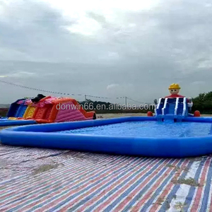 Le parc aquatique extérieur commercial grand adulte badine la <span class=keywords><strong>piscine</strong></span> gonflable sur des jeux d'eau gonflables de terre - Product Image 3