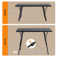 Table pliante portable en aluminium pour cuisine d'extérieur Table de camping légère IGT Table de barbecue pour camping
