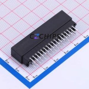 ED34BGFBK Gold Finger Connector Through hole Component (THT),P=2.54mm Connector EDGE SLOT 2.54mm 34P Through Hole - Product Image 2