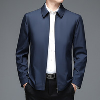 Élégante Veste Courte à Revers Couleur Unie Tenue Professionnelle Décontractée Légère Manteau pour Hommes Costumes Masculins