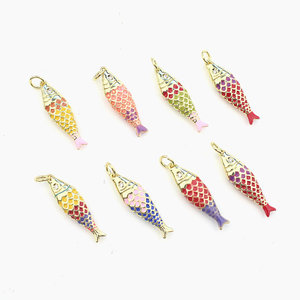 Colgante de <span class=keywords><strong>pez</strong></span> <span class=keywords><strong>globo</strong></span> esmaltado de Color a la moda, colgante de <span class=keywords><strong>pez</strong></span> <span class=keywords><strong>globo</strong></span> chapado en oro, colgante en forma de <span class=keywords><strong>pez</strong></span> esmaltado, encanto de cobre, venta al por mayor - Product Image 5