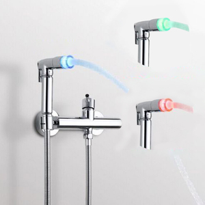 Hot Sale Led Brass Made Bidet Spray mit abschaltung ventil Shattaf wc bad Shower automatische handheld dispenser Muslim mixer