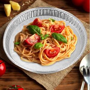 Moldes desechables de aluminio de 12 pulgadas para hornear, aptos para horno y microondas, de grado alimenticio, para uso en fiestas, para empaquetar pizzas. - Product Image 5