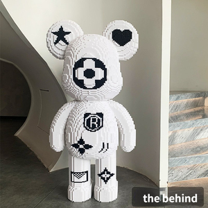 Nuevas Llegadas, <span class=keywords><strong>Mini</strong></span> Bloques de Construcción Armables, Oso de 93 cm, Colección de Micro Bloques de Construcción, Figuras de Oso Bearbrick, Juguetes con Luz LED - Product Image 4