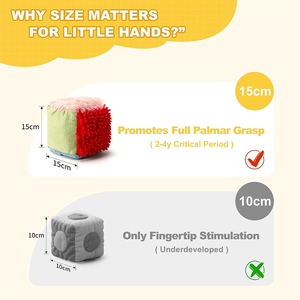 Jouets cubes <span class=keywords><strong>d</strong></span>'activités en peluche douce de couleur personnalisée en usine, <span class=keywords><strong>6</strong></span> jouets sensoriels tactiles différents pour le <span class=keywords><strong>d</strong></span>éveloppement des tout-petits, jouets éducatifs précoces pour bébés - Product Image 2