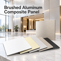 Panneau composite en aluminium brossé 4 mm 4x8 pieds pour revêtement mural commercial