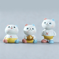 Nuevo Diseño, Juego de Figuras de Resina de Gatos de Dibujos Animados, Adorno de Escritorio, Regalo para Niños