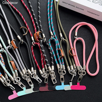Lanière de téléphone portable détachable Crossbody Back Lanyard Collier Outdoor Thick Silver Hardware Anti Loss Cell Phone Bracelet Men