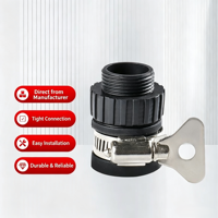 Adaptateur de robinet universel avec collier de serrage en acier inoxydable, connecteur de tuyau d'arrosage de jardin, raccord rapide d'irrigation