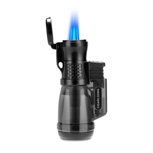 Accesorios para fumar CIGARLOONG, encendedor de chorro de llama Triple, encendedores portátiles de Gas Visible para exteriores, encendedor de cigarros - Product Image 1