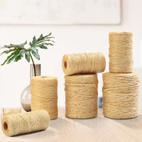 Approvisionnement transfrontalier en stock – Corde en jute de 1 mm à 3,8 mm pour tissage textile artisanal, décoration, couleur naturelle, ficelle décorative brute