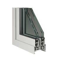 Ventanas Corredizas de Aluminio con Doble Acristalamiento y Marco de Aluminio Insonorizadas, Estándar Australiano AS2047, de Tres o Dos Vías, con Mosquitera