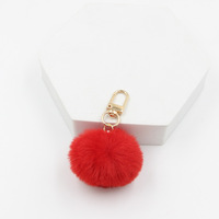Nouveaux pompons en fausse fourrure de lapin colorés et duveteux, 4 cm, pompon en fausse fourrure, porte-clés, pendentif pour sac, décoration, porte-clés