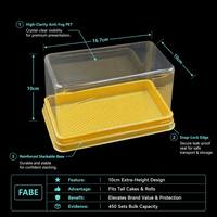 Boîtes d'emballage pour hamburgers en plastique transparent jetables personnalisées en gros, boîtes à pain, boîtes à pâtisserie PET, boîtes à desserts de luxe