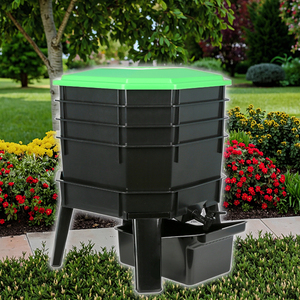 Poubelle de vermicompostage 28L Conteneur de compost en plastique sans odeur pour <span class=keywords><strong>balcon</strong></span> ou arrière-cour - Product Image 1