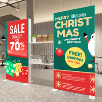 Linteau Noël Au Détail Modulaire Tissu Boîte À Lumière avec Étagères Publicité Seg Lightbox Portable Promotion Tissu Lightbox