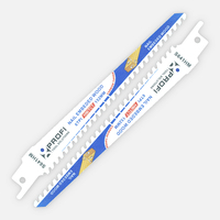 Lames de scie sabre professionnelles OEM en carbure S641HM de 6 pouces (150 mm) 6 TPI, épaisseur 1,25 mm, pour bois et clous