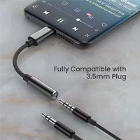 Cable de Audio Tipo C a 3.5mm, Cable Trenzado con Decodificación Digital para Música, Llamadas y Control, Amplia Compatibilidad