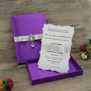 Purple Silk Boxed Hot Stamp Clear Acrylic Baptism <strong>Invitations</strong> for <strong>Christening</strong> Custom <strong>Invitation</strong> Cards RSVP Cards - Product Image 6