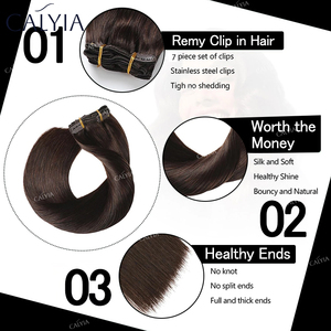 Trinh Nữ Nhân Tóc Mở Rộng Siêu Chất Lượng Lượn Sóng Clip-Trong Phần Mở Rộng Tóc Đôi Sợi Ngang Sâu Kết Cấu Mềm Mại Cảm Thấy Nhuộm Ý Curl Phong Cách - Product Image 4