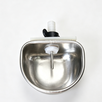 Abreuvoir automatique pour lapins en acier inoxydable usiné CNC sur mesure avec support en PP, équipement pour animaux d'élevage