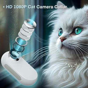 Collier pour chien HD 1080P avec caméra, colliers pour chat avec enregistrement vidéo, mini caméra sport sans fil, caméras d'action, caméra corporelle pour animaux de compagnie - Product Image 4