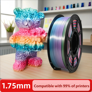 Shiny Silk <b>PLA</b> Multicolor Coextrusion Gradient 3D Printing <b>Filament</b> 1.75mm 1KG for FDM Printer - Product Image 4
