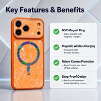 Casing Metalik Glossy Langsung dari Pabrik dengan Ring N52 Built-in, Fast Charge, Edisi Putih untuk iPhone Seri 15 16 17 18