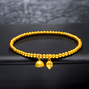 Tibetan <b>Silver</b> <b>Bracelet</b> With Lotus Seedpod And Heart <b>Charms</b> Unisex Jewelry Gift From Haifeng Guangdong - Product Image 2