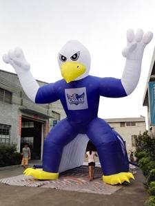 Tente tunnel gonflable publicitaire <span class=keywords><strong>Bingo</strong></span> en forme d'aigle de dessin animé avec effets de feux d'artifice pour les événements commémoratifs de la Fête de l'Indépendance américaine - Product Image 5