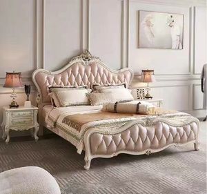 الفاخرة الأثاث غرفة المعيشة طقم أريكة الخشب نحت الملكي الأوروبي نمط الأرائك العتيقة ساعات ذات معصم جلد كلاسيكية طقم أريكة s - Product Image 6