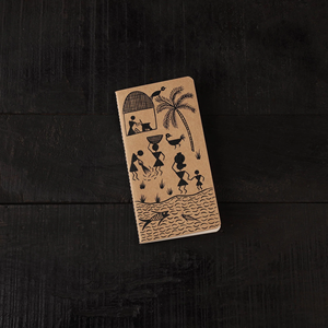 Set de 3 Diarios de Papel Hechos a Mano con Arte Warli, Ecológicos (24 Páginas Cada Uno) - Product Image 2