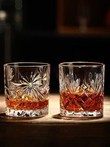 Ensemble de verres à <span class=keywords><strong>whisky</strong></span> vintage en relief, 4 motifs assortis, base lourde, cristal, verre à <span class=keywords><strong>whisky</strong></span> à l'ancienne pour bar - Product Image 6