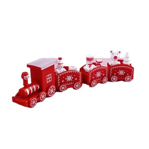 Christmas Mini Train Cake Decorations Plastic Reusable Ornament For Holiday Baking Kids Gifts - Product Image 1