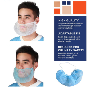 Protector <span class=keywords><strong>de</strong></span> Barba Protector <span class=keywords><strong>de</strong></span> <span class=keywords><strong>Seguridad</strong></span> Electrónico Multifuncional Personalizado <span class=keywords><strong>de</strong></span> Malla <span class=keywords><strong>de</strong></span> Nailon <span class=keywords><strong>de</strong></span> Polipropileno Desechable Azul <span class=keywords><strong>de</strong></span> 18 Pulgadas XIAN - Product Image 5