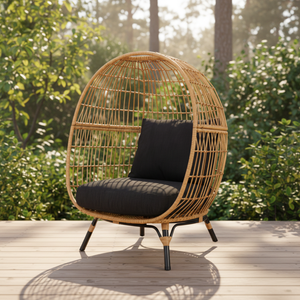 Chaise longue de luxe moderne en rotin, confortable pour salon, hôtel, parc, salle à manger, cour, élégante - Product Image 1