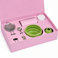 Ensemble de matcha personnalisé de qualité supérieure avec emballage rose, bol en céramique, OEM Chawan Chasen Chashaku, fouet à matcha, ensemble cadeau matcha d'entreprise