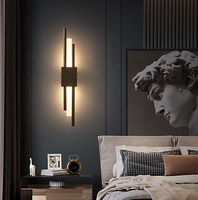 Lámpara de Pared LED Moderna, Minimalista, Creativa, Decoración de Pared, Luces Doradas para Dormitorio (A6214)