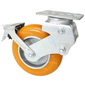 SS 100 125 150 200 MM Hochgeschwindigkeits-Federrad-Nachlauf-Stoßdämpfer-Nachlauf - Product Image 5