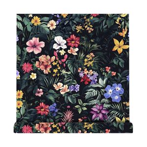 Creation Of Time And Space Peel And Stick Wallpaper Dark Floral Self Adhesive Waterproof Cabinet Sticker For Home Decor - Product Image 5