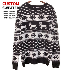 OEM Funny <strong>Christmas</strong> Sweater <strong>Couples</strong> Matching Pullover Knitwear Holiday Party <strong>Jumper</strong> Custom Winter Unisex <strong>Christmas</strong> Men Sweater - Product Image 2
