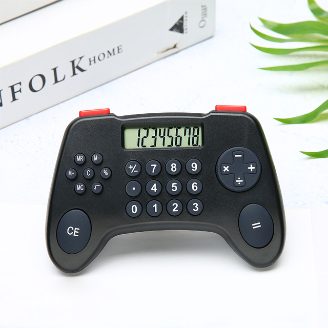 Lovely Kid's 8-Bit Digital Calculator Portable Electronic Controller-Shaped Games Battery Operated Made of Plastic