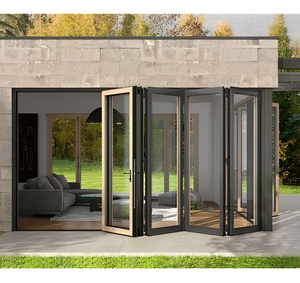 <span class=keywords><strong>Prix</strong></span> de gros Portes pliantes en verre accordéon en aluminium à double vitrage imperméables pour l'extérieur résidentiel - Product Image 1