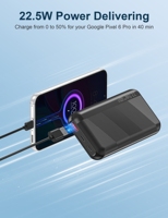Nouvelle Banque d'alimentation Portable Ultra-mince 20000mAh avec Affichage LED, Charge Rapide Micro USB PD20W, Logo OEM, Modèle 2025