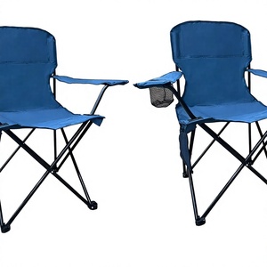 Set 2 Modern Folding <b>Camping</b> Chairs Built 4 Can Cooler Cushioned Seat Backrest Side Pockets Cup Holder Eco-Friendly <b>Firepit</b> - Product Image 2