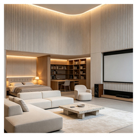 Panneaux muraux insonorisants en MDF à motif brocart moderne, solutions écologiques ignifuges pour l'intérieur des hôtels et l'utilisation en chambre extérieure